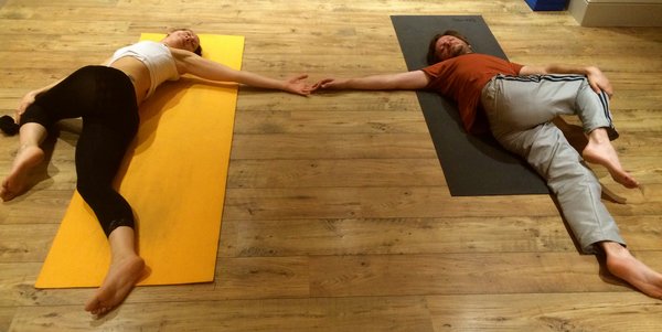 Picture of a couples yoga sessions